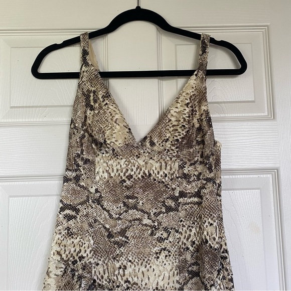 Free People Snake/Animal Print Midi Length Dress - Picture 3 of 11